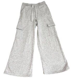 Originality Wide Leg Baggy Sweatpants Cargo Pockets Gray Girl's Size M